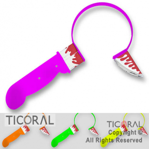VINCHA C/CUCHILLO FLUO x 4